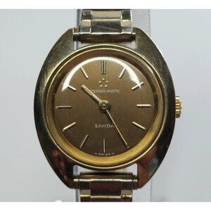 Eterna matic Watch sahida‎ Brown Dial Womens Automatic Wristwatch 1960s Vintage